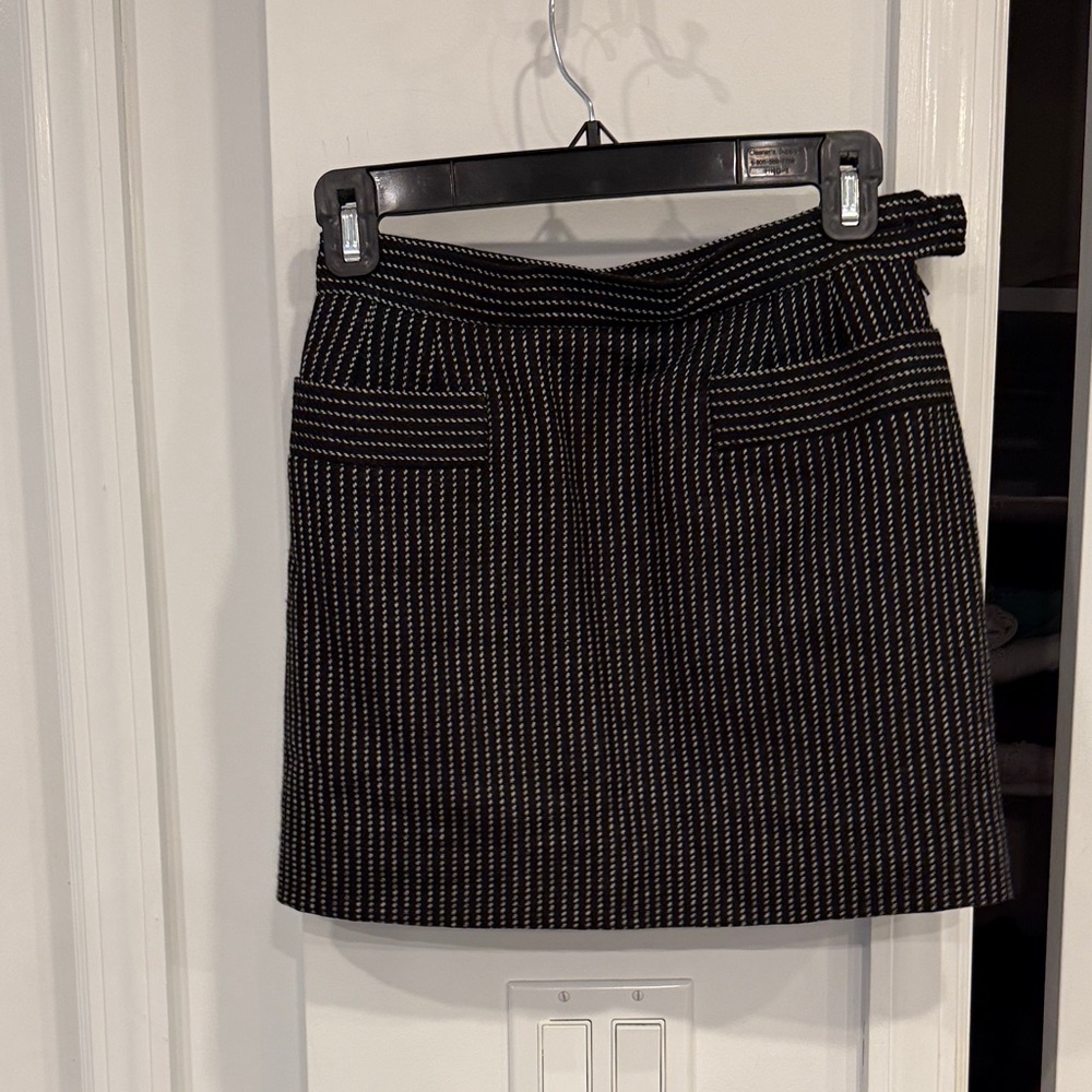 Yves Saint Laurent Black and White Mini Skirt